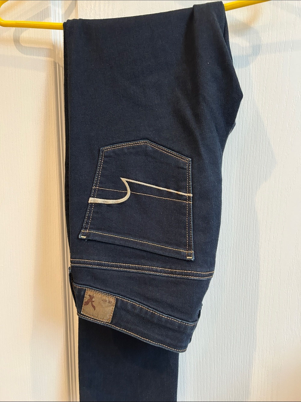 SKINN Navy Slim Straight Men’s Jeans with Contrast Stitching